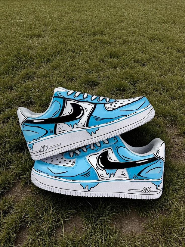 کتونی ایرفورس کاستوم طرح کارتونی آبی