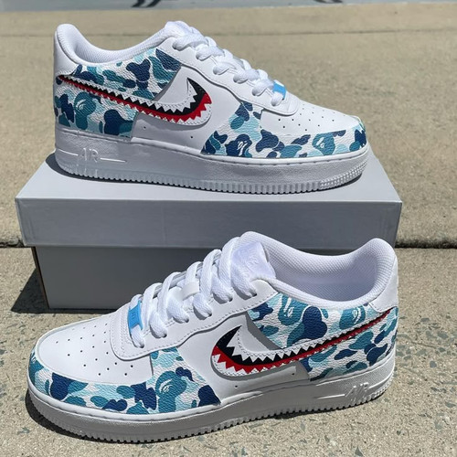 custom nike airforce bape shark
