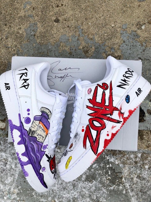 کتونی نایک ایرفورس کاستوم طرح trap nardo