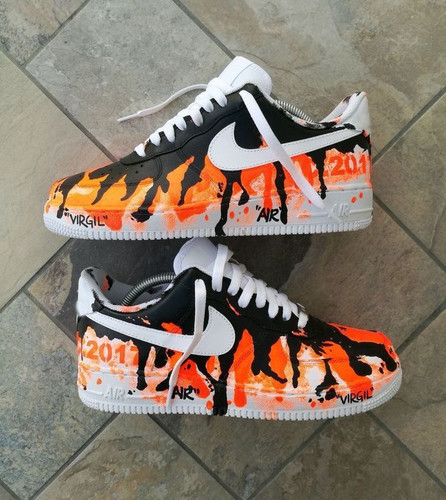 کتونی نایک ایرفورس کاستوم طرح آبرنگی