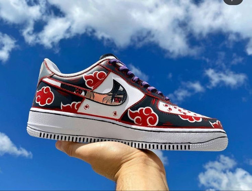 کتونی نایک ایرفورس کاستوم طرح انیمه ناروتو ایتاچی