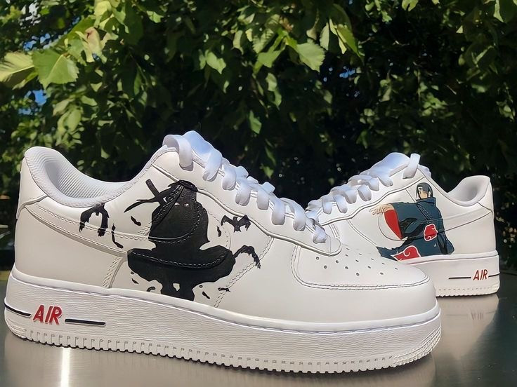 کتونی نایک ایرفورس کاستوم طرح انیمه ناروتو ایتاچی