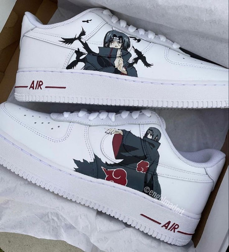 کتونی نایک ایرفورس کاستوم طرح انیمه ناروتو ایتاچی