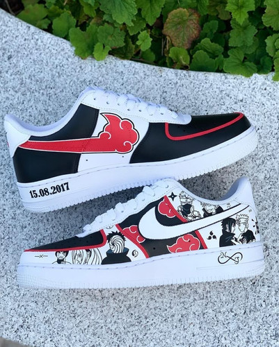 کتونی نایک ایرفورس کاستوم طرح انیمه ناروتو ایتاچی