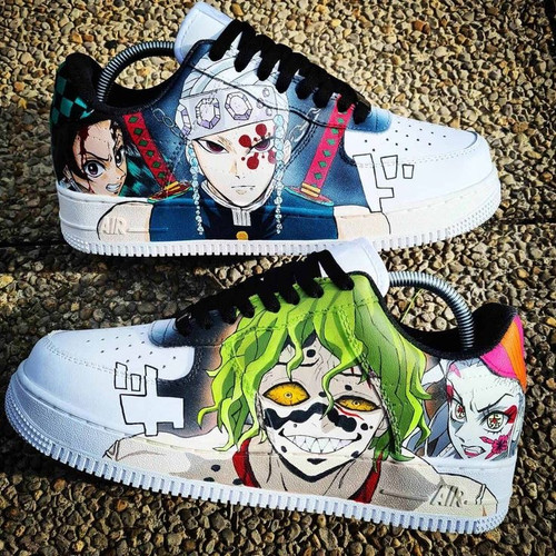 کتونی نایک ایرفورس کاستوم طرح انیمه demon slayer