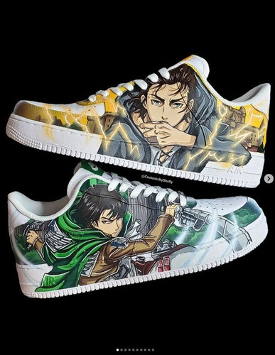 کتونی نایک ایرفورس کاستوم طرح انیمه اتک ان تایتان